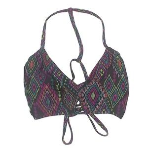 Target Bikini Swim Blue and Black Top